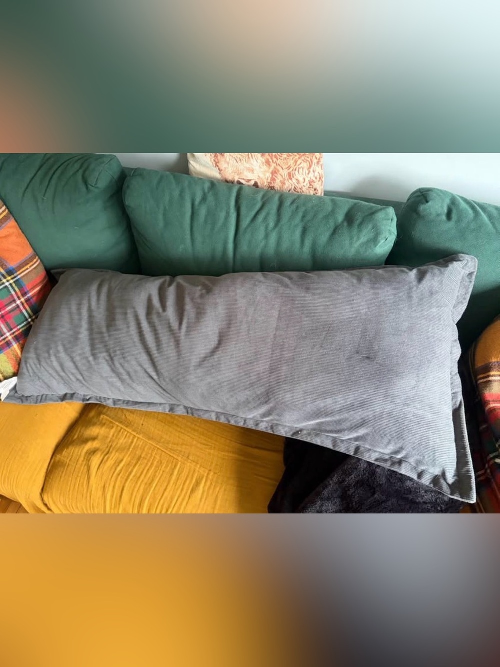 Gray Body Pillow Cover - Soft Home Bedding